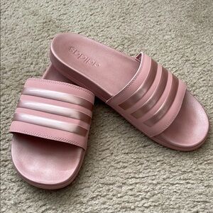 Adidas Women's Pink Adilette Slide Sandals